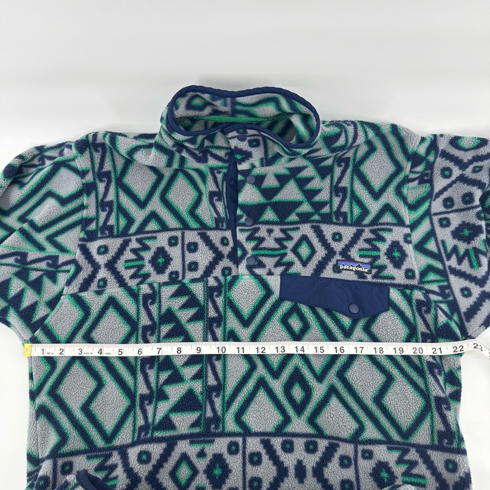 Vintage Patagonia Mens Synchilla Snap-T Fleece Pullover Aztec Tribal Pattern SzS - Picture 7 of 10